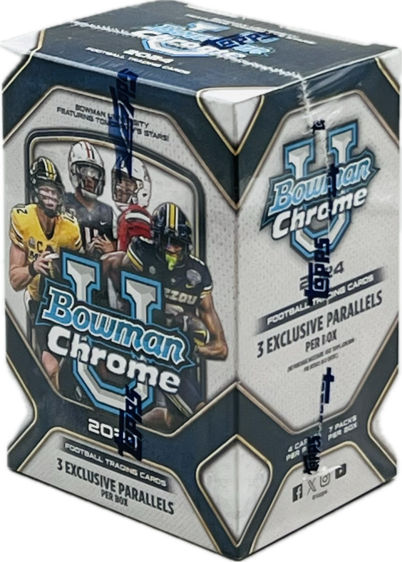 2024 Bowman University Chrome Football 7-Pack Blaster Box Image 3