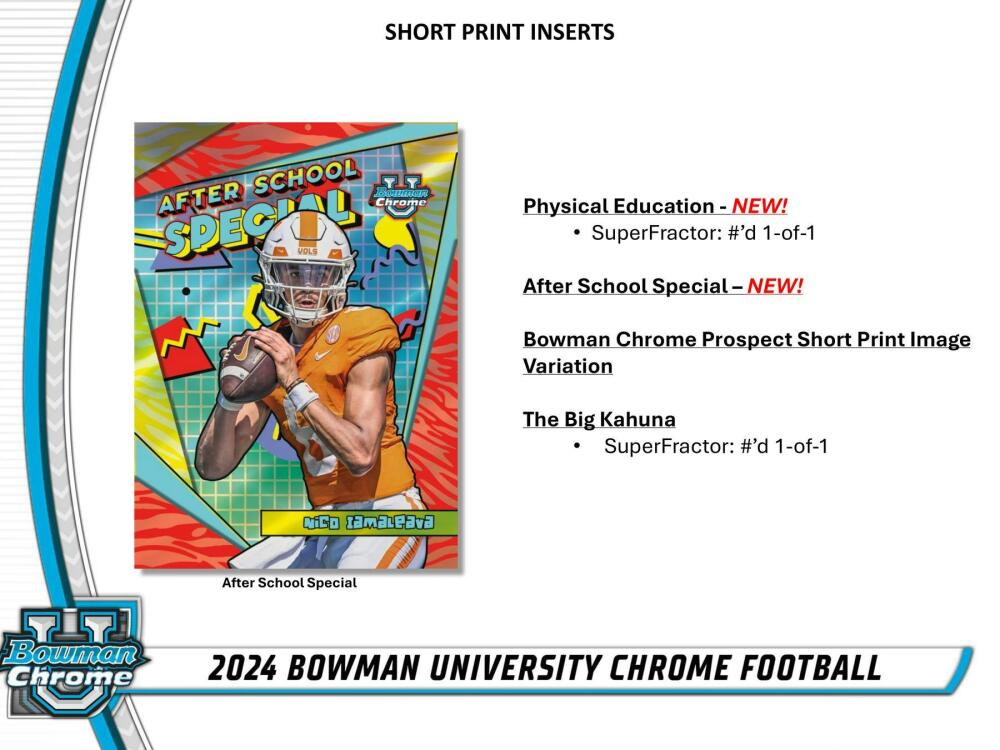 2024 Bowman University Chrome Football 7-Pack Blaster Box Image 7