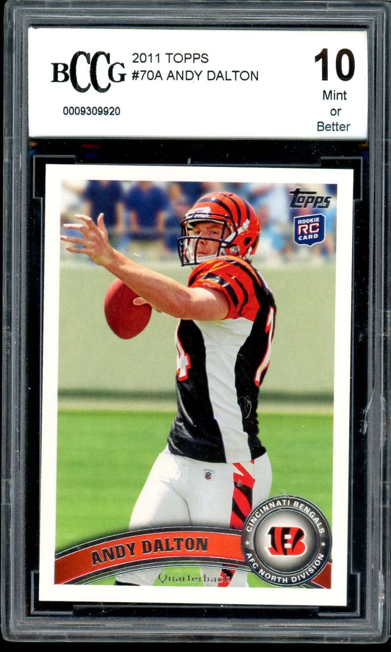 Andy Dalton Rookie Card 2011 Topps #70A BGS BCCG 10 Image 1