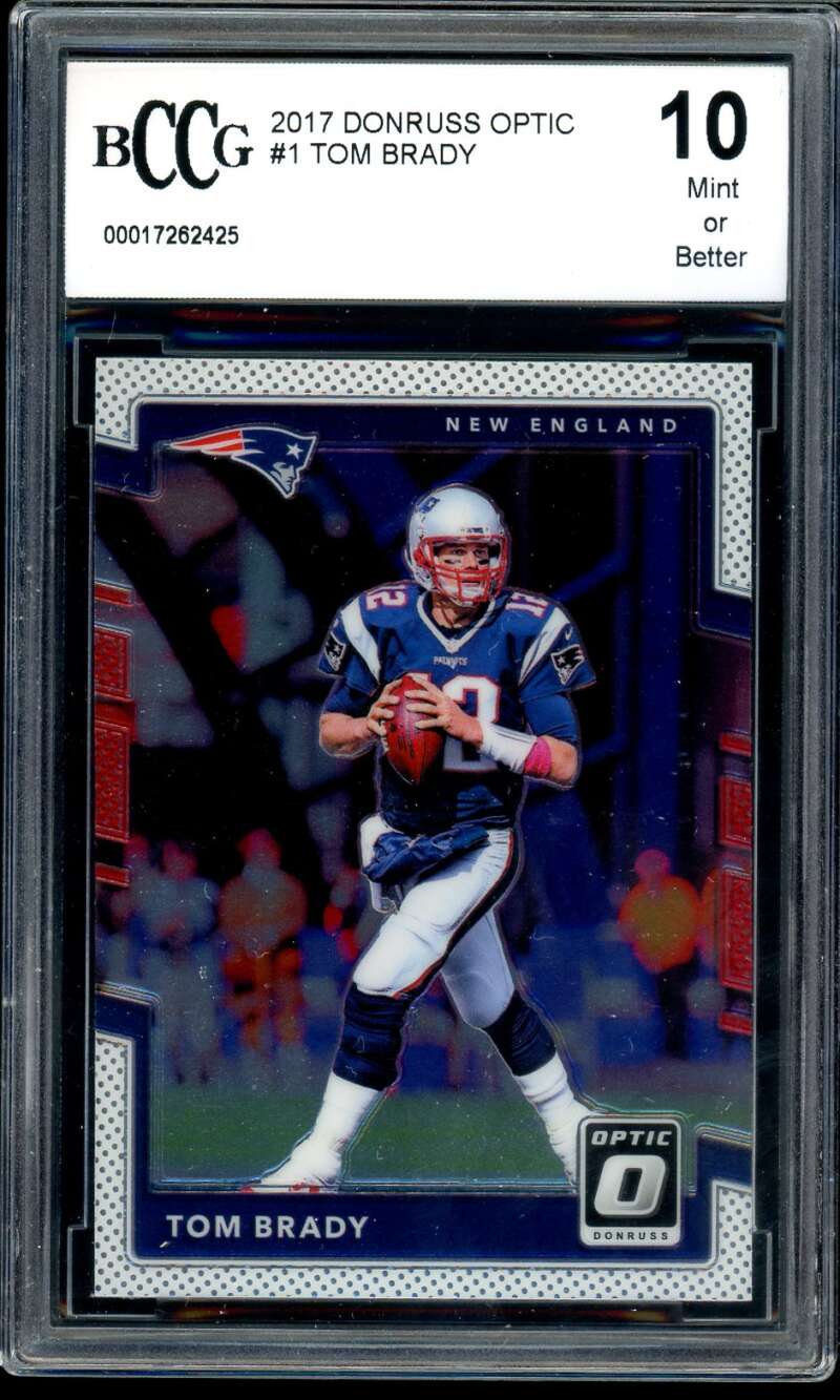 Tom Brady Card 2017 Donruss Optic #1 BGS BCCG 10 Image 1