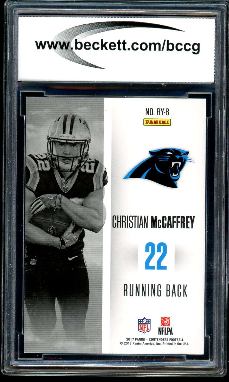 Christian McCaffrey Rookie Card 2017 Panini Contenders #8 BGS BCCG 10 Image 2