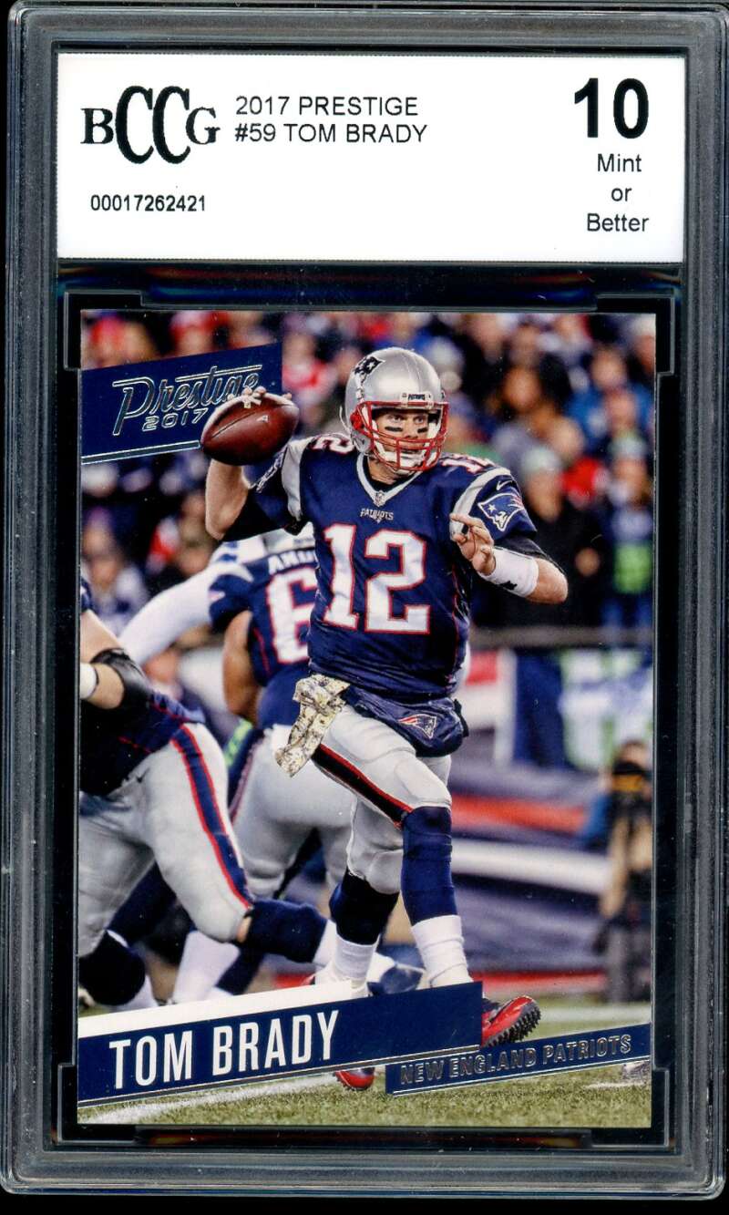 Tom Brady Card 2017 Prestige #59 BGS BCCG 10 Image 1