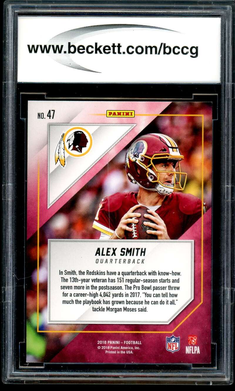 Alex Smith Card 2018 Panini Mjh Exclusive #47 BGS BCCG 10 Image 2