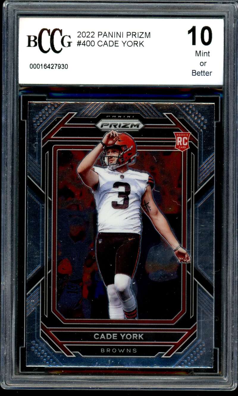 Cade York Rookie Card 2022 Prizm #400 BGS BCCG 10 Image 1