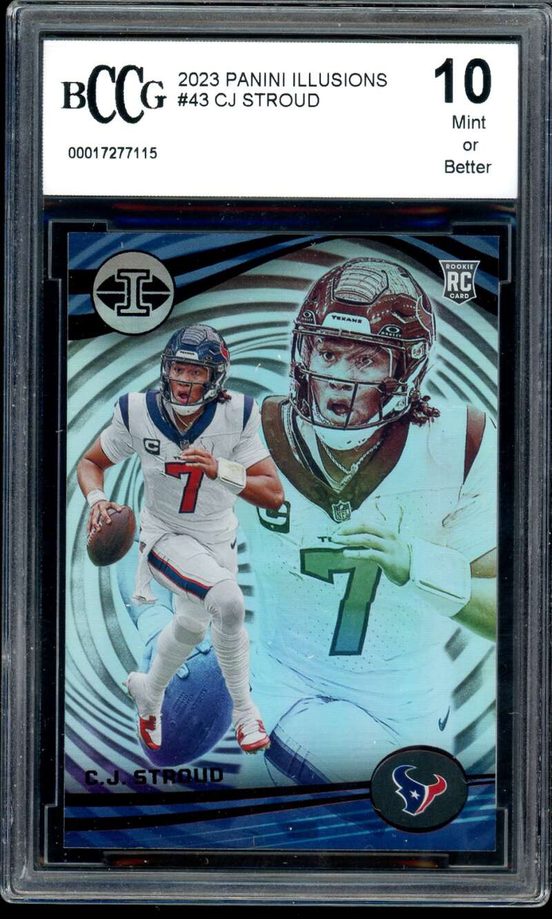 C.J. Stroud Rookie Card 2023 Illusions #43 BGS BCCG 10 Image 1