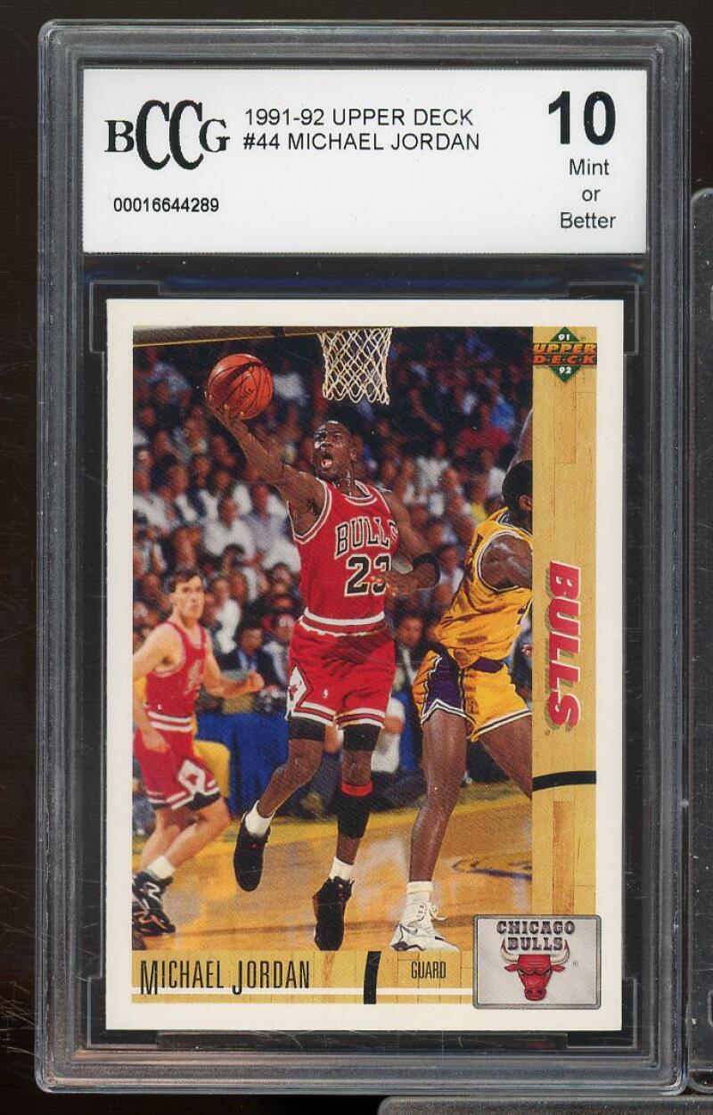 1991-92 Upper Deck #44 Michael Jordan Card BGS BCCG 10 Mint+ Image 1
