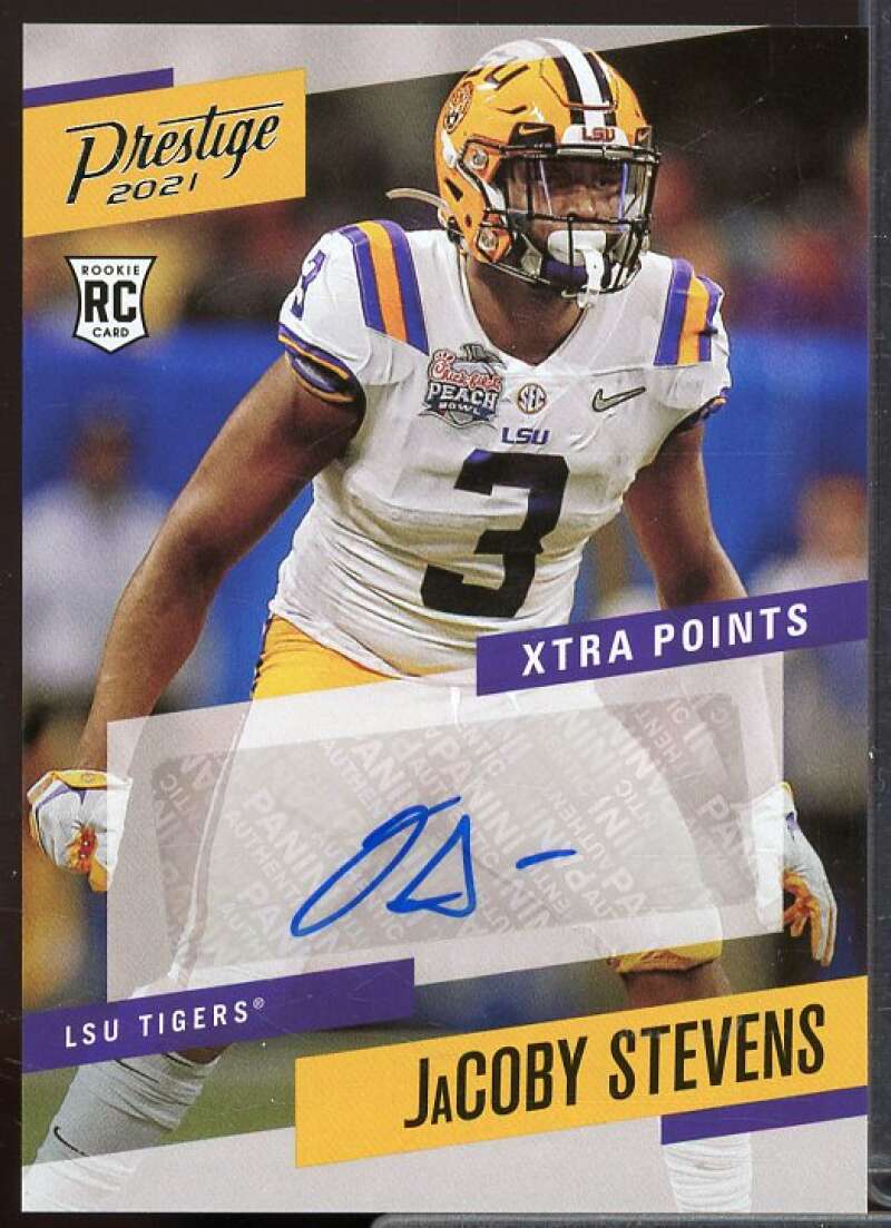 JaCoby Stevens 2021 Chronicles Draft Picks Prestige Xtra Points Signatures #37  Image 1