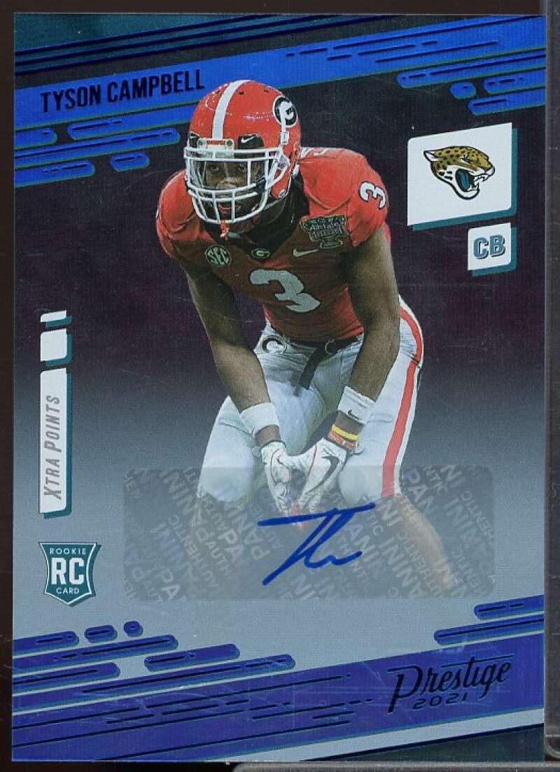 Tyson Campbell Rookie 2021 Prestige Xtra Points Signatures Premium Blue #267  Image 1