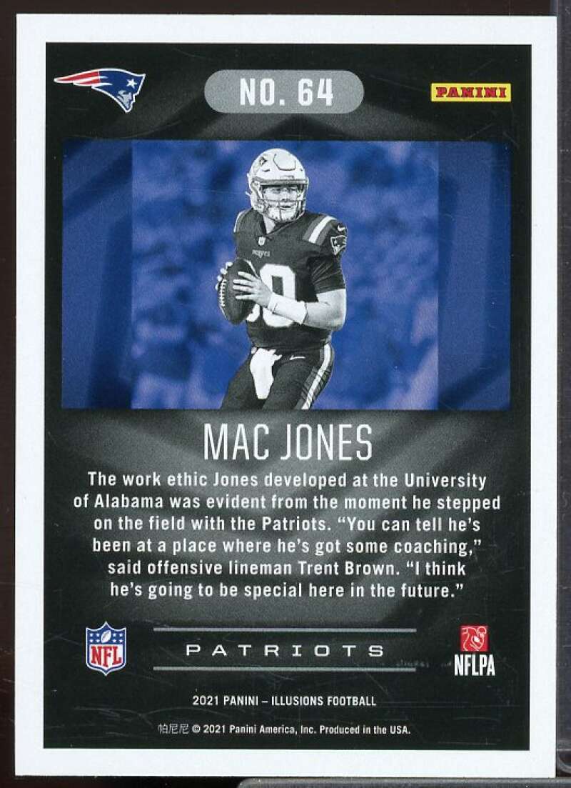 Mac Jones Rookie Card 2021 Panini Illusions Sapphire #64  Image 2
