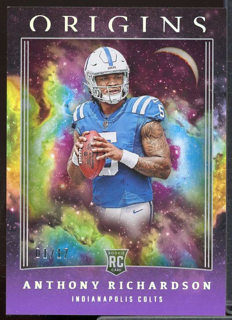 Anthony Richardson Rookie Card 2023 Panini Origins Purple #105  Image 1
