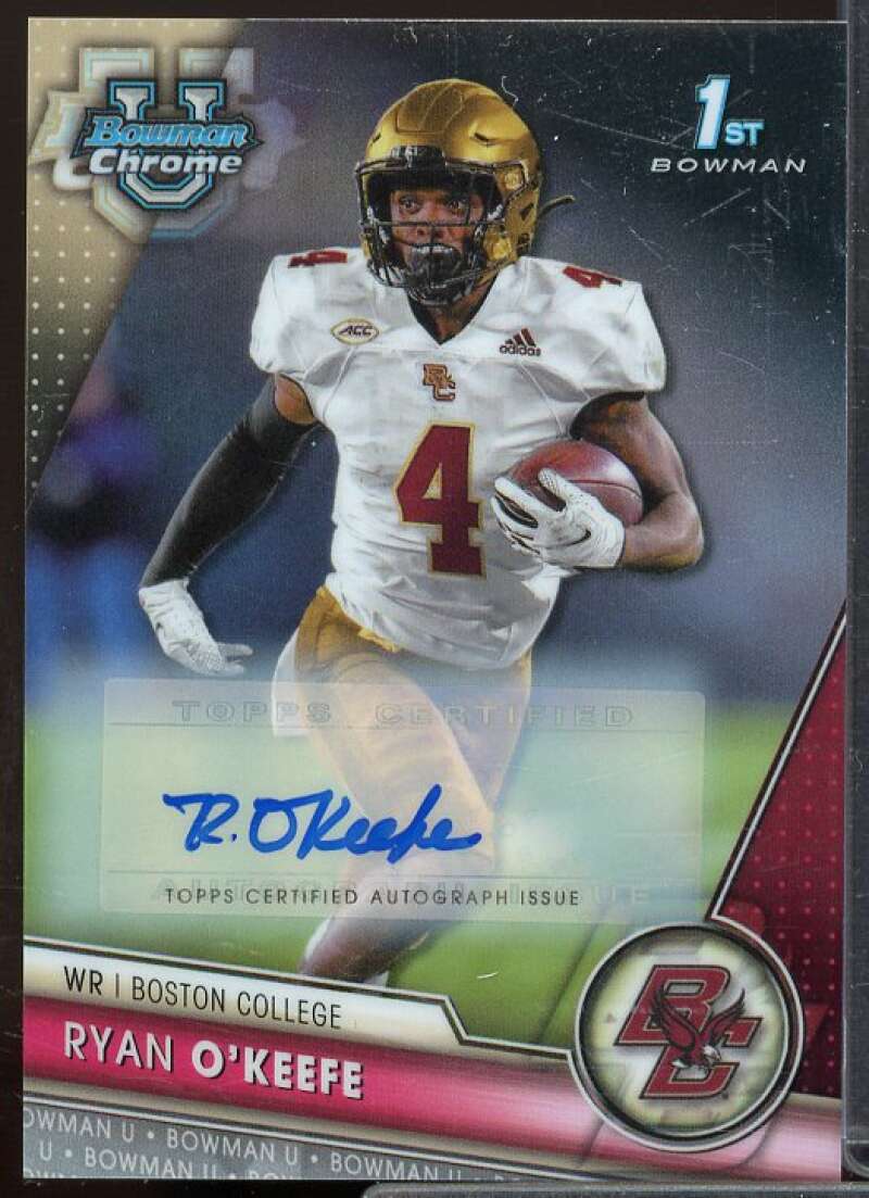 Ryan O'Keefe Rookie Card 2023 Bowman Chrome University Autographs #98  Image 1