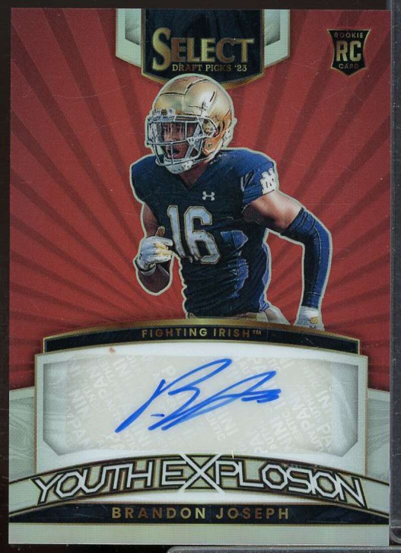 Brandon Joseph 2023 Select Draft Picks Youth Explosion Signatures Prizms Red #17  Image 1