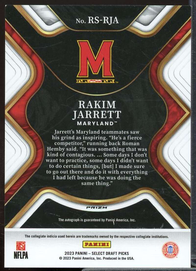 Rakim Jarrett Rookie 2023 Select Draft Picks Rookie Signatures Prizms Red #91  Image 2