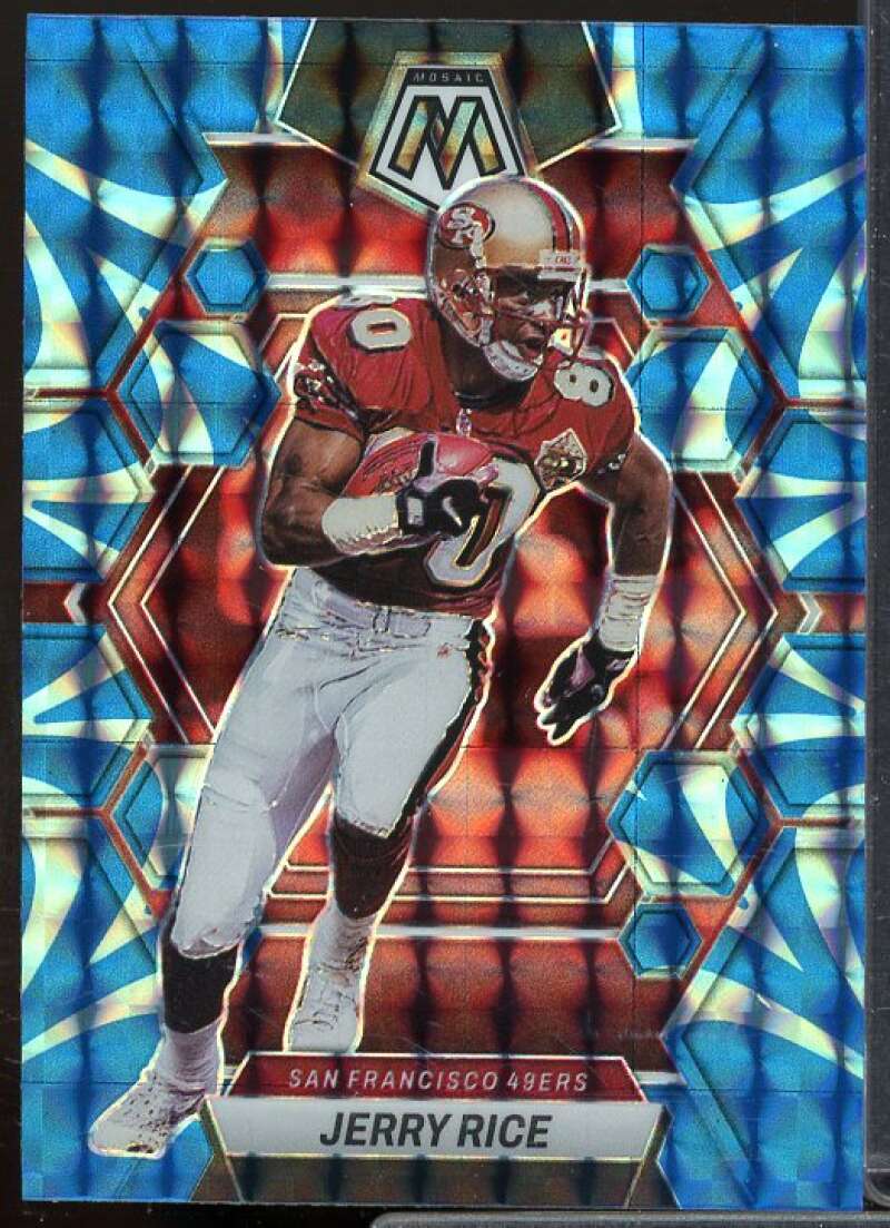 Jerry Rice Card 2023 Panini Mosaic Mosaic Reactive Blue #219  Image 1