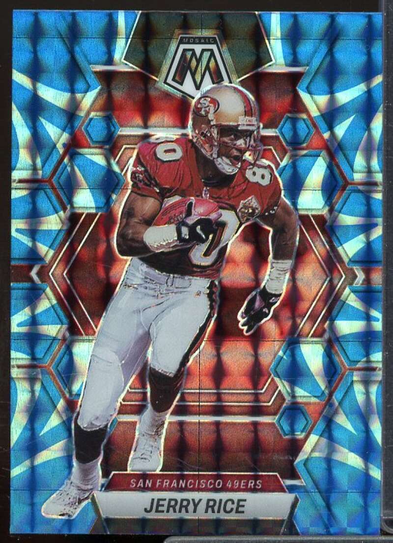 Jerry Rice Card 2023 Panini Mosaic Mosaic Reactive Blue #219  Image 1
