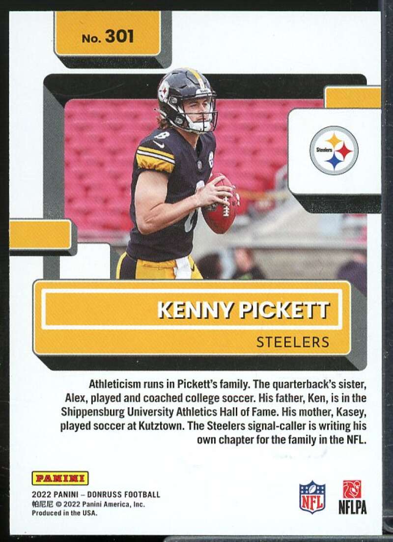 Kenny Pickett Rookie Card 2022 Donruss Press Proof Blue #301  Image 2