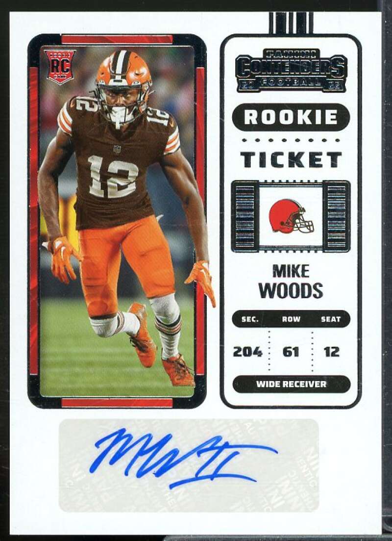 Mike Woods AU Rookie Card 2022 Panini Contenders #245A  Image 1