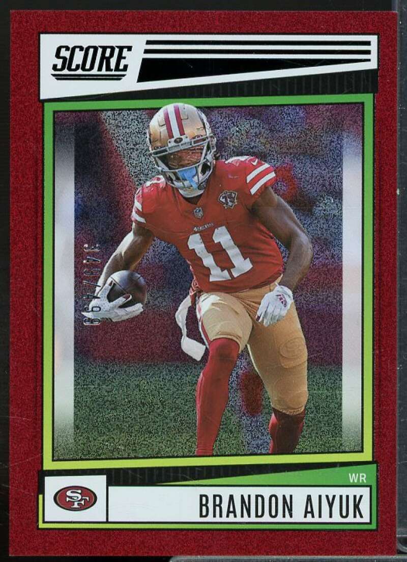 Brandon Aiyuk Card 2022 Score Dots Red #162  Image 1