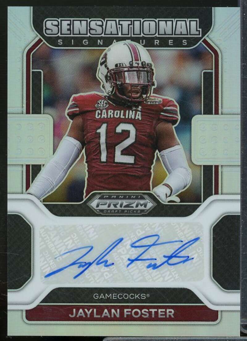Jaylan Foster 2022 Panini Prizm Draft Picks Sensational Signatures Silver #18  Image 1