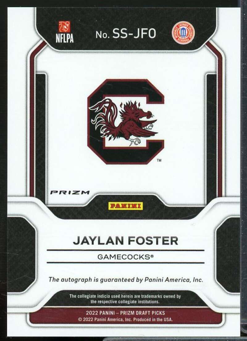 Jaylan Foster 2022 Panini Prizm Draft Picks Sensational Signatures Silver #18  Image 2