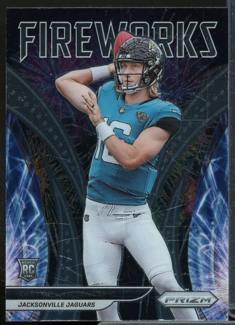 Trevor Lawrence Rookie Card 2021 Panini Prizm Fireworks #21  Image 1