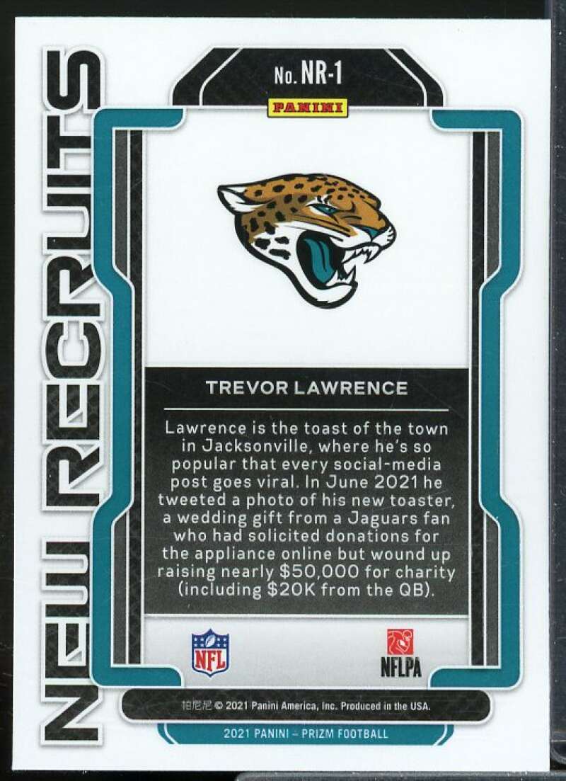 Trevor Lawrence Rookie Card 2021 Panini Prizm New Recruits #1  Image 2