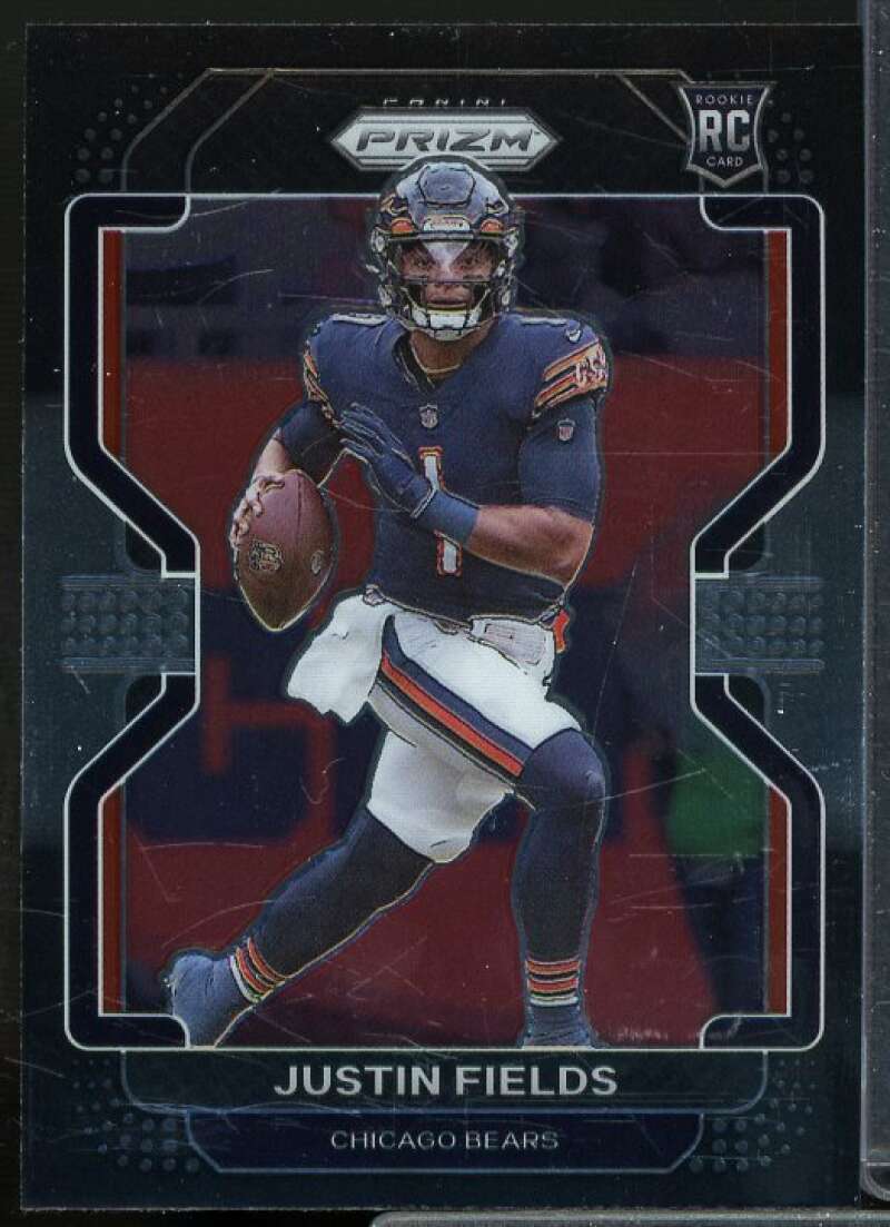 Justin Fields Rookie Card 2021 Panini Chronicles Prizm Black #3  Image 1