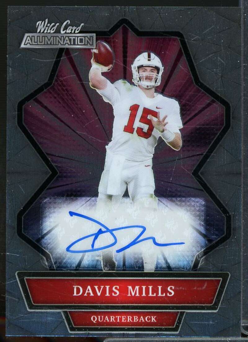 Davis Mills Rookie Card 2021 Wild Card Alumination Autographs Silver #MBA21  Image 1