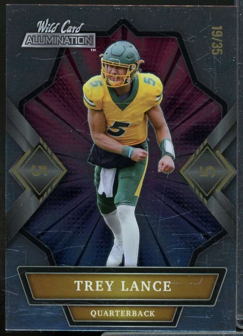 Trey Lance Rookie Card 2021 Wild Card Alumination Stripe 5 #ABC6  Image 1