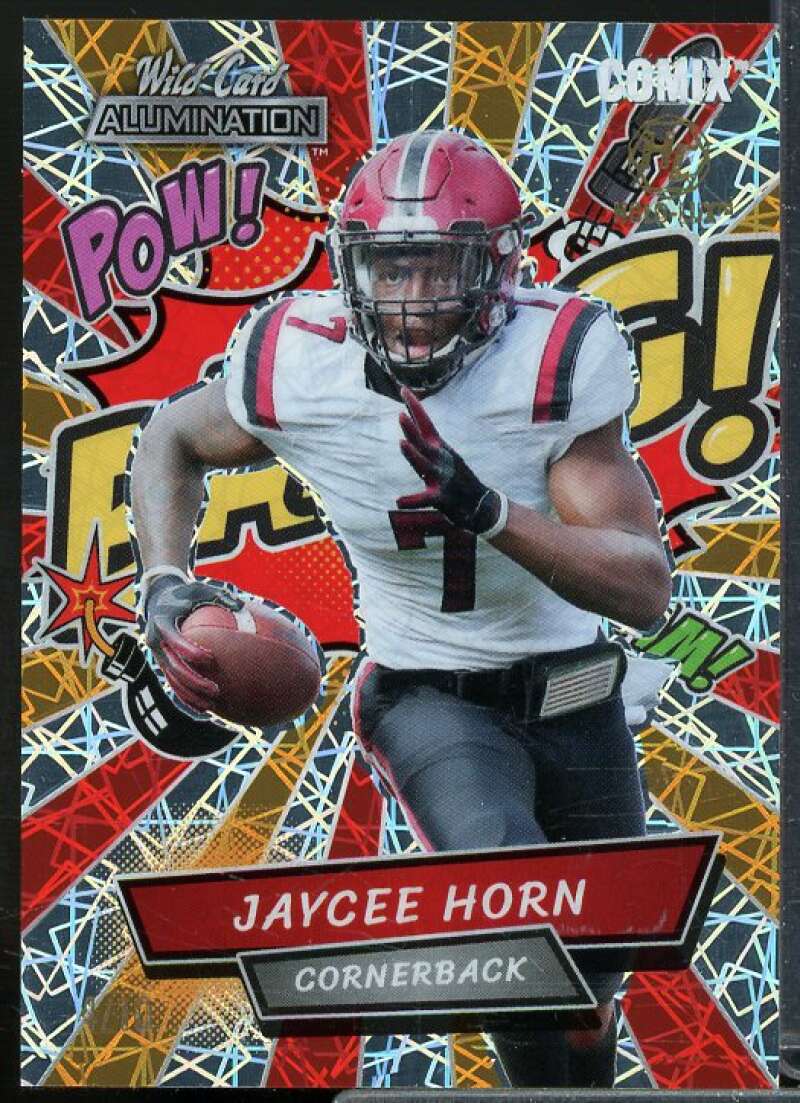 Jaycee Horn Rookie 2021 Wild Alumination Comix Holo Lux Red Orange #AC14  Image 1