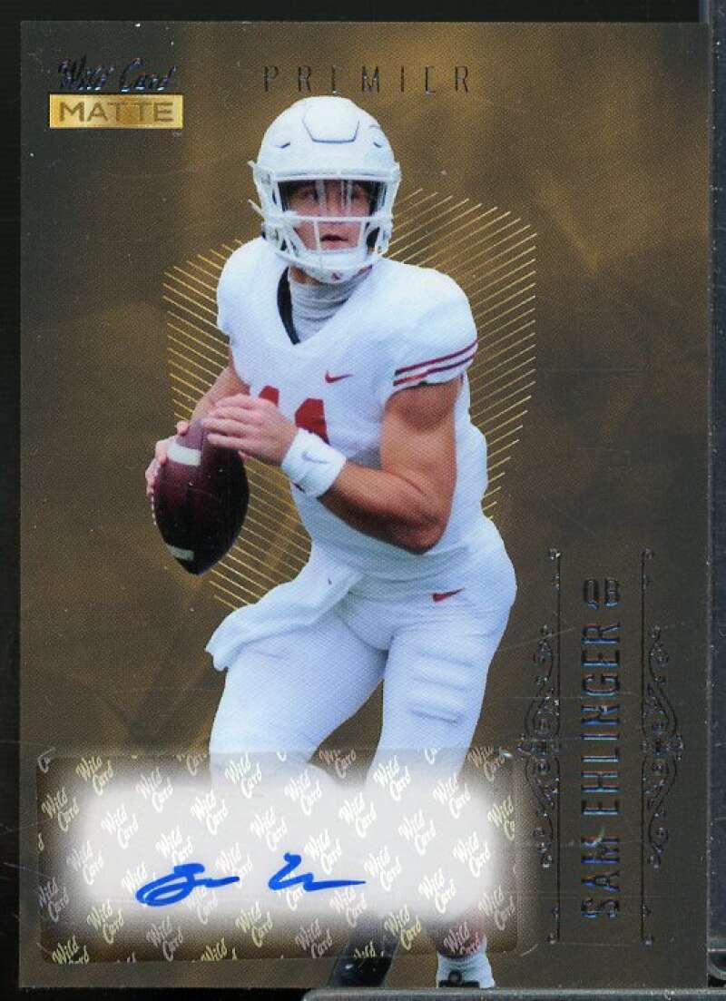 Autograph Rookie Card 2021 Wild Card Matt Black Retail Sam Ehlinger #MB-A  Image 1