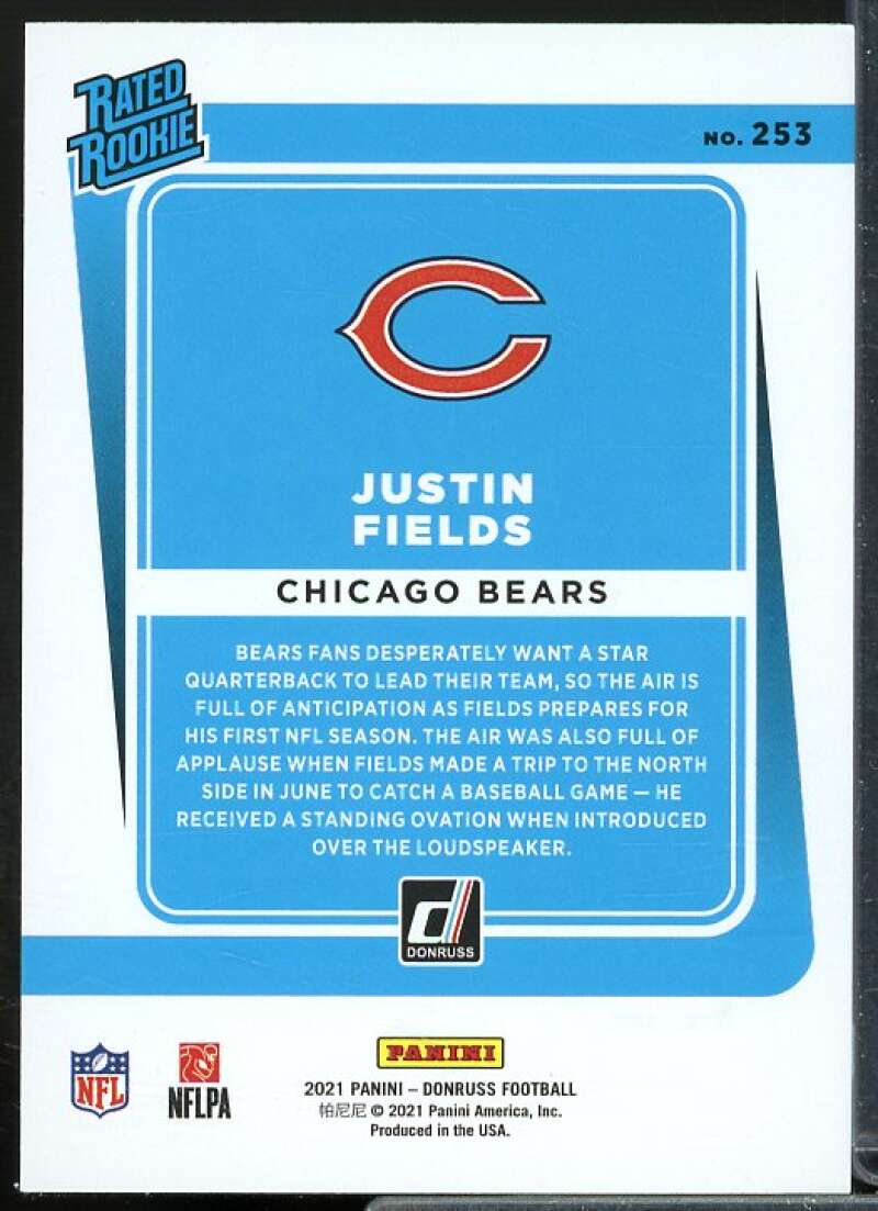 Justin Fields RR Rookie Card 2021 Donruss #253  Image 2