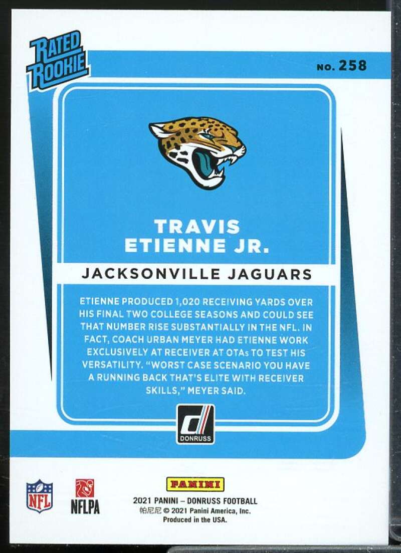 Travis Etienne Jr. Rookie Card 2021 Donruss Press Proof Red #258  Image 2