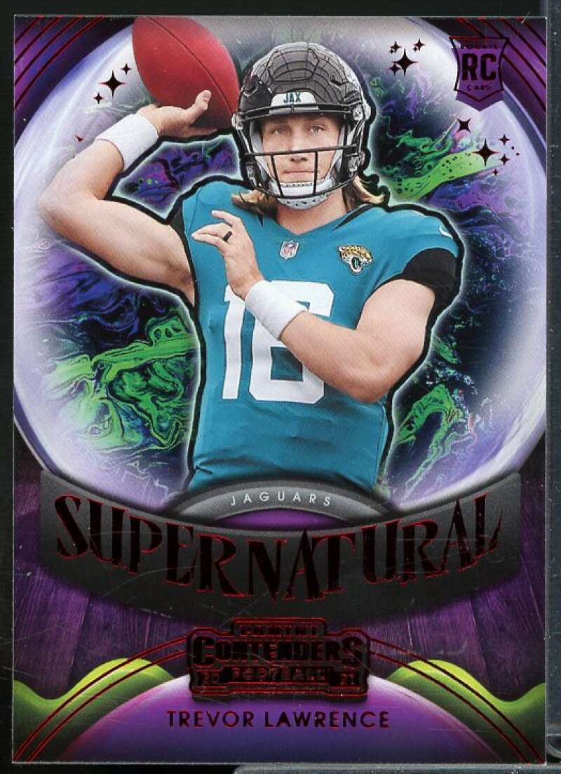 Trevor Lawrence Rookie Card 2021 Panini Contenders Supernatural Ruby #1  Image 1