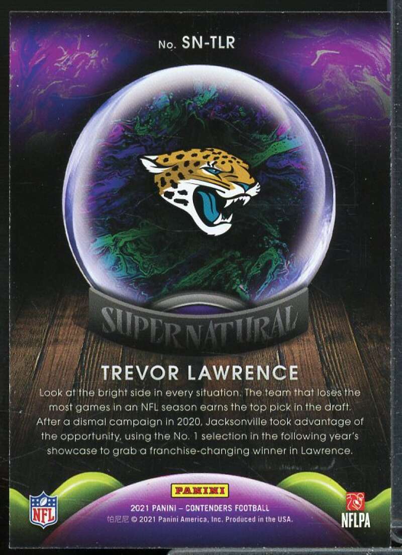 Trevor Lawrence Rookie Card 2021 Panini Contenders Supernatural Ruby #1  Image 2