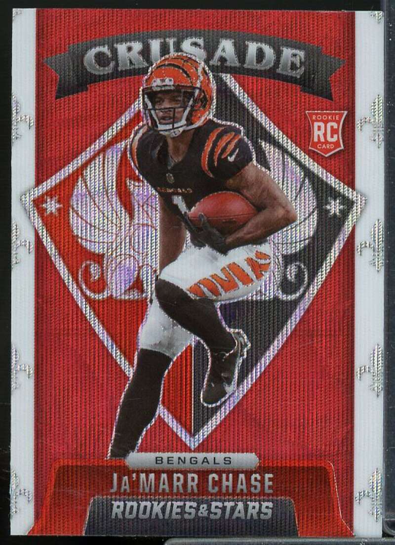 Ja'Marr Chase Rookie Card 2021 Rookies Stars Crusade Red Wave #26  Image 1
