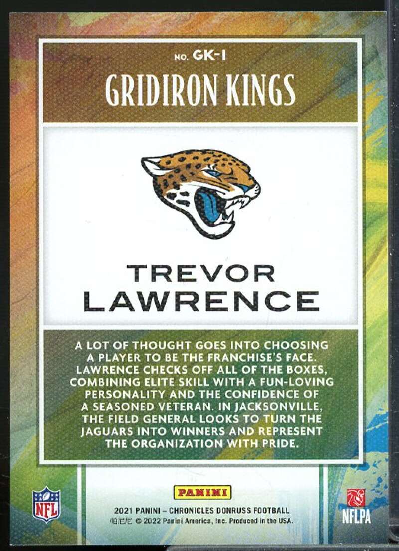 Trevor Lawrence Rookie Card 2021 Donruss Rookie Gridiron Kings #1  Image 2