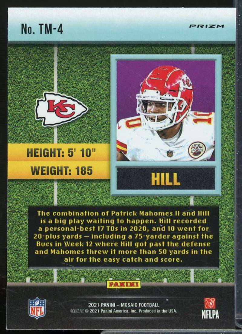 Tyreek Hill Card 2021 Panini Mosaic Touchdown Masters Mosaic #4  Image 2