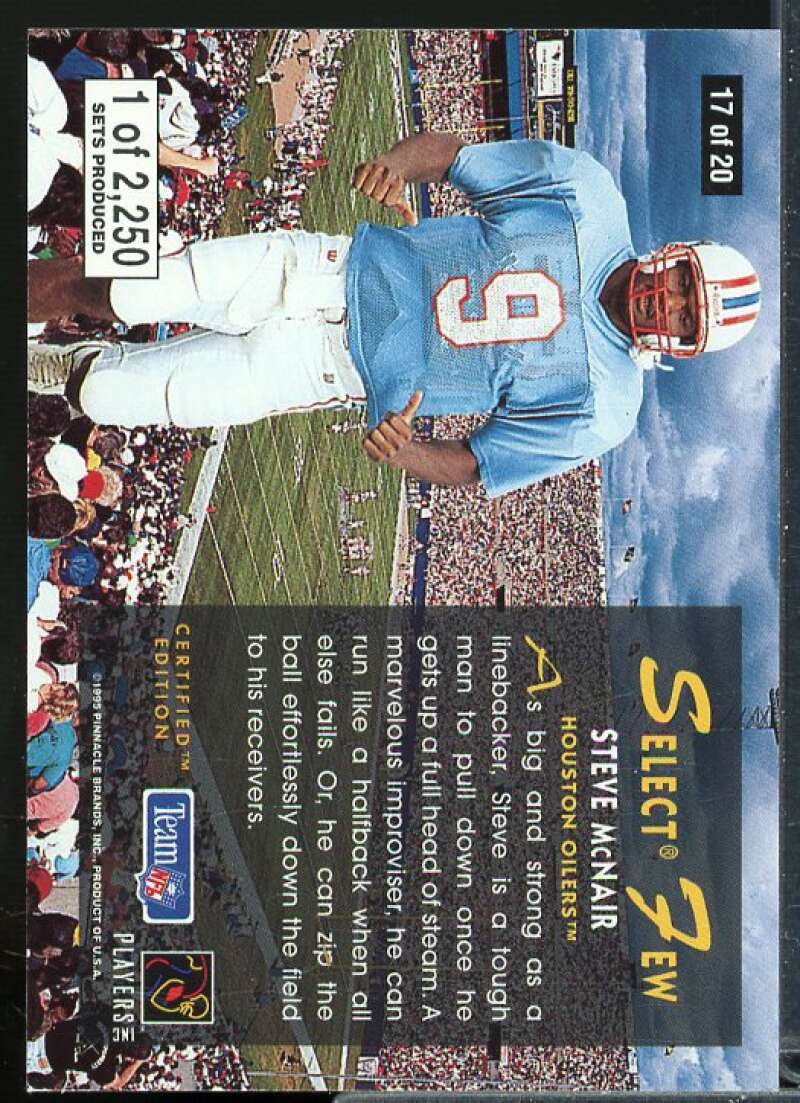 Steve McNair Card 1995 Select Certified Select Few #17  Image 2