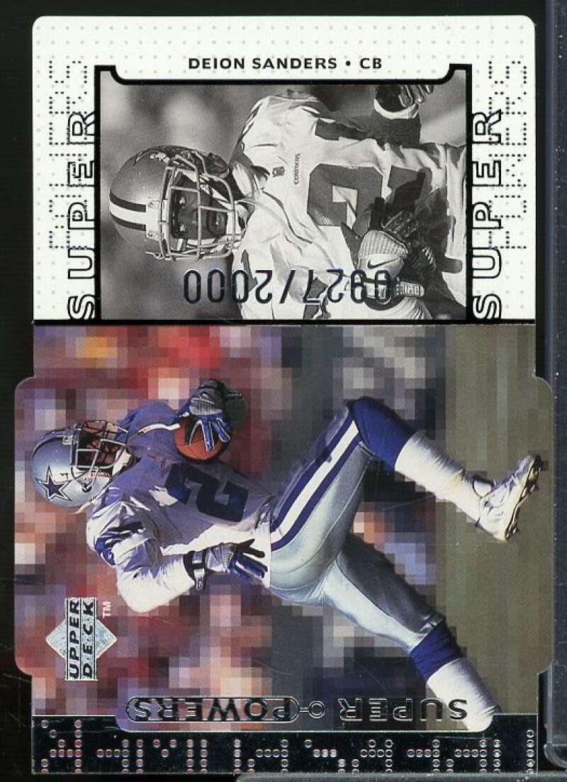 Deion Sanders Card 1998 Upper Deck Super Powers Die Cut Silver #S21  Image 1