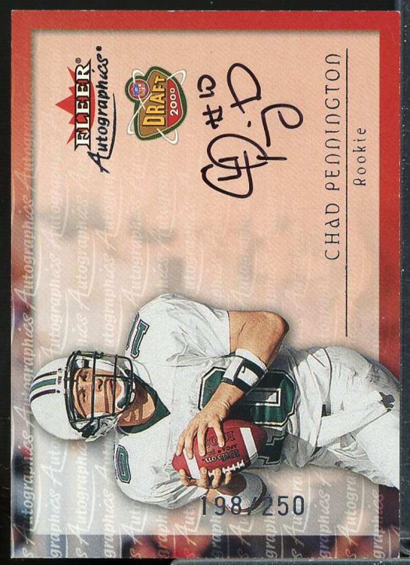 Chad Pennington Rookie Card 2000 Fleer Tradition Autographics Silver #112  Image 1
