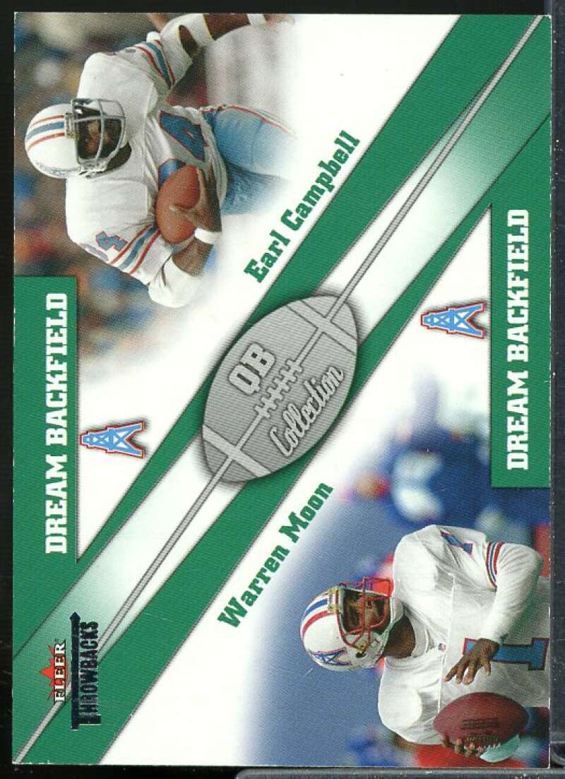 Warren Moon/Earl Campbell 2002 Fleer Throwbacks QB Collection Dream Backfield #2  Image 1