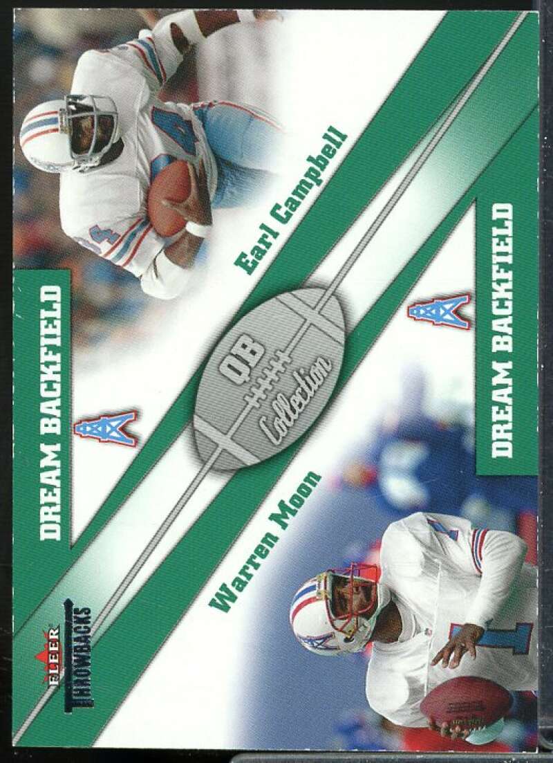 Warren Moon/Earl Campbell 2002 Fleer Throwbacks QB Collection Dream Backfield #2  Image 1