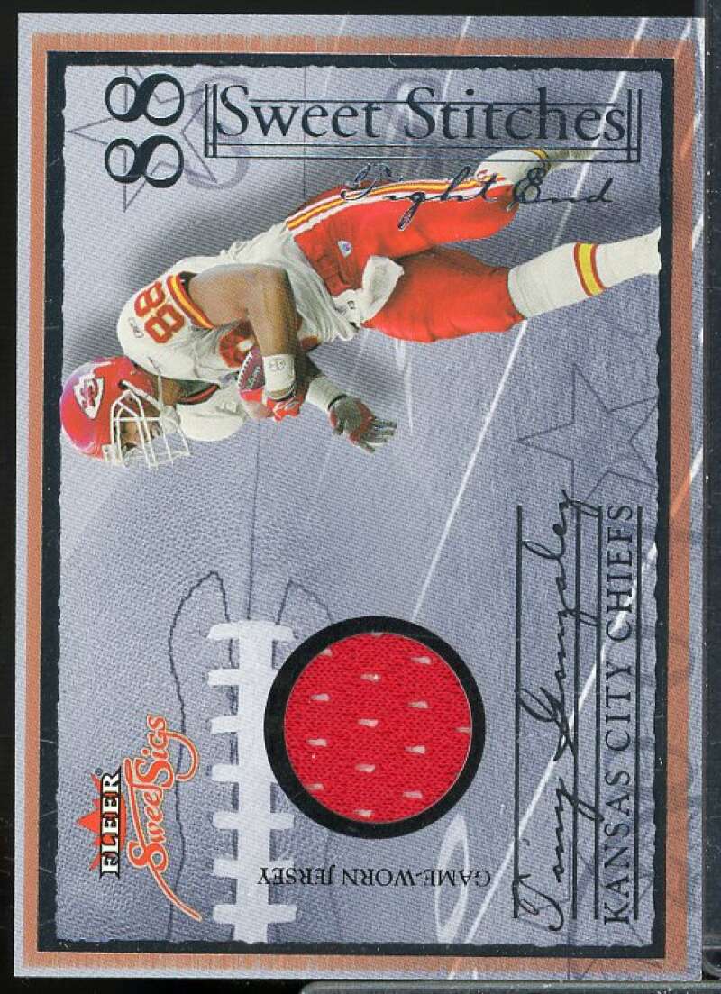 Tony Gonzalez Card 2004 Fleer Sweet Sigs Sweet Stitches Jersey Silver #TG  Image 1