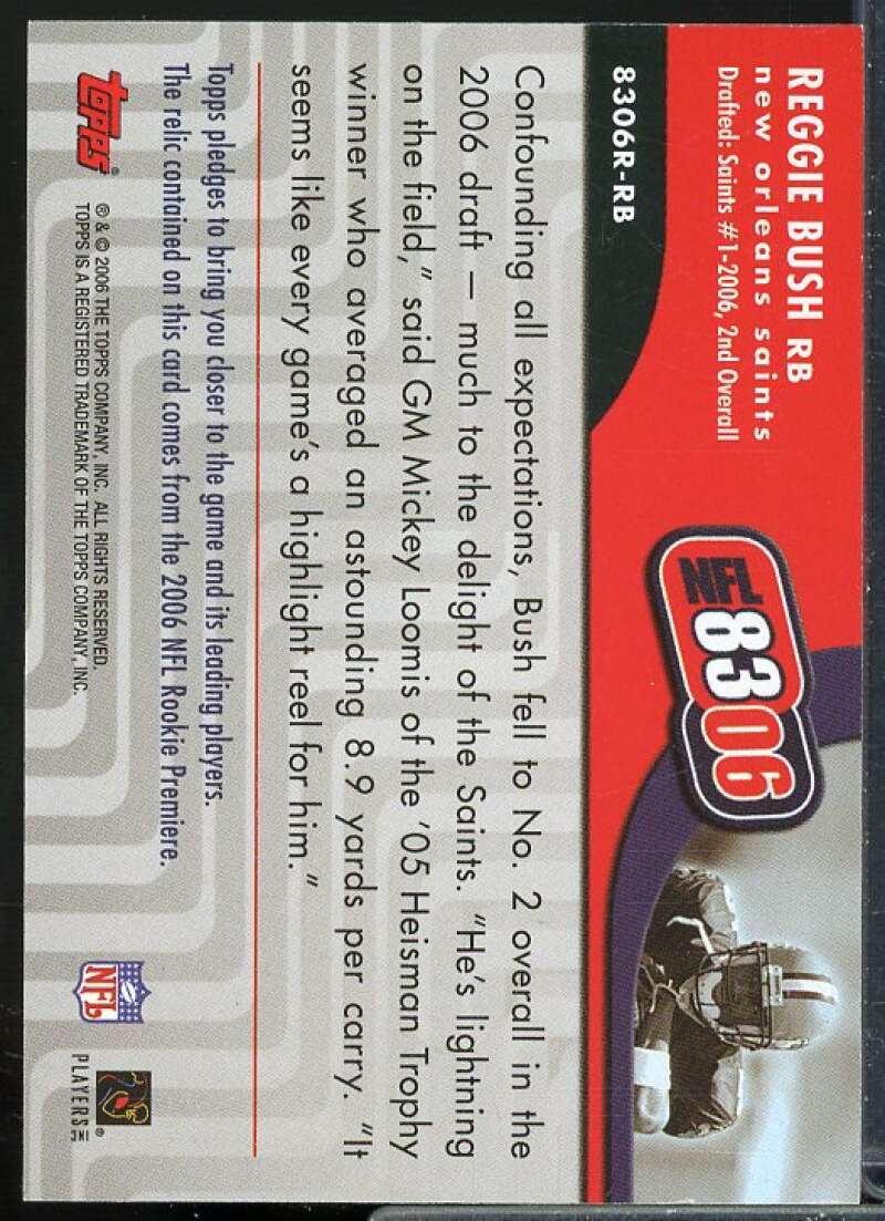 Reggie Bush Rookie Card 2006 Topps NFL 8306 Relics #8306RRB  Image 2