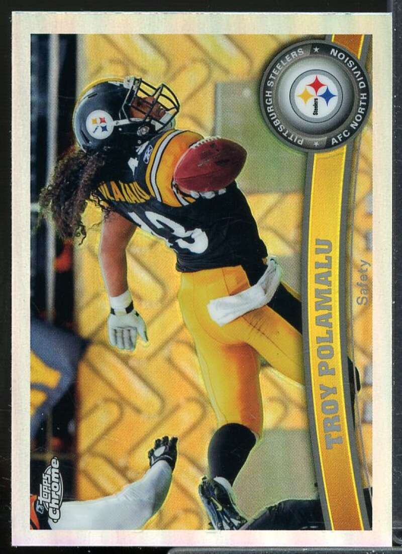 Troy Polamalu Card 2011 Topps Chrome Refractors #180  Image 1