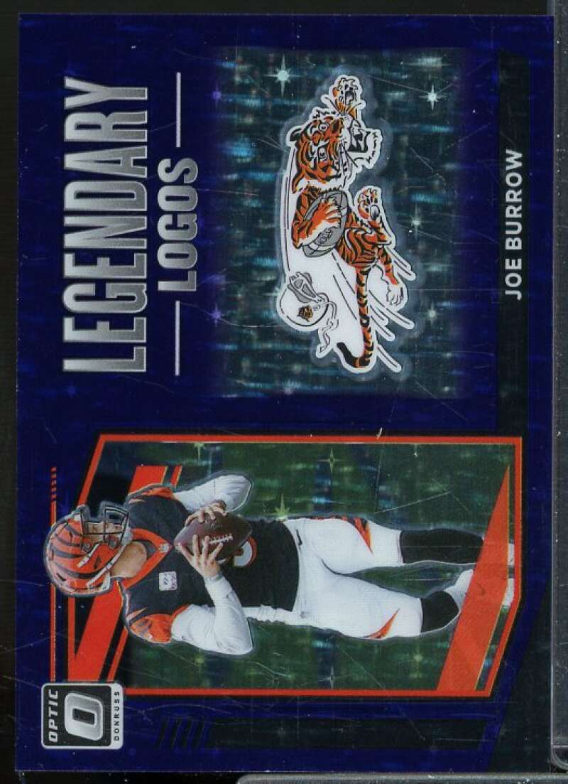 Joe Burrow Card 2021 Donruss Optic Legendary Logos Purple Stars #3  Image 1