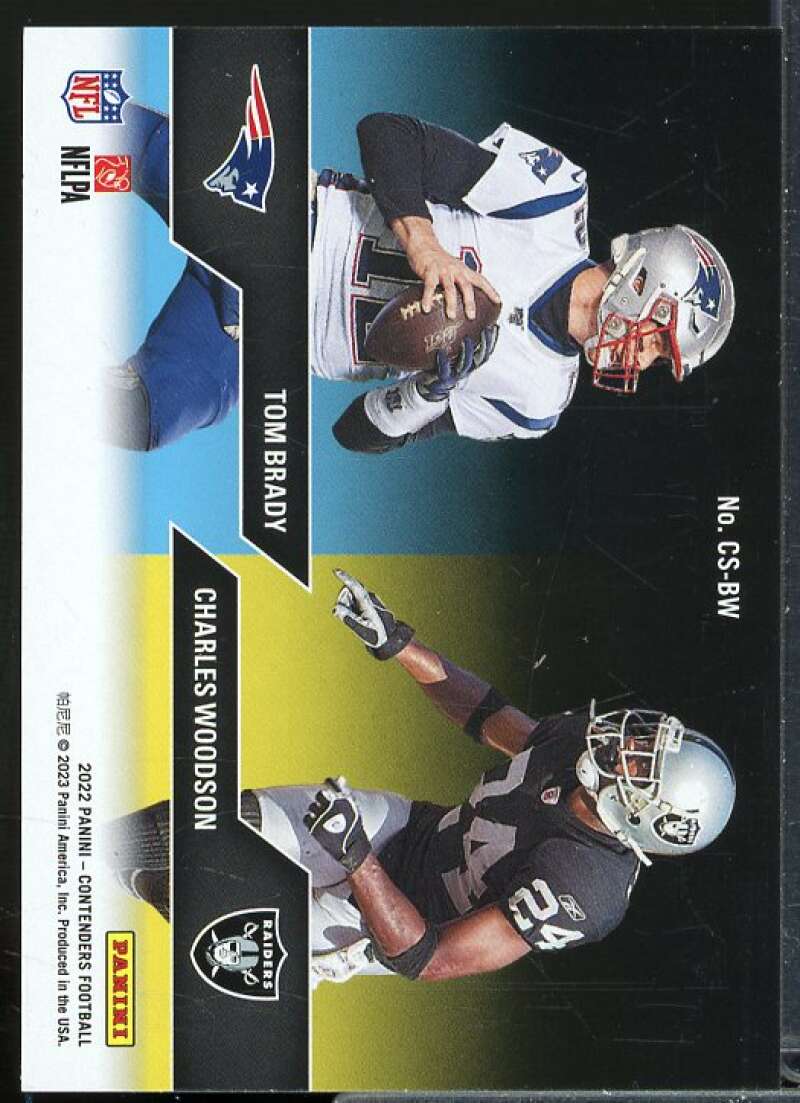 Tom Brady/Charles Woodson Card 2022 Panini Contenders Contenders Series #8  Image 2