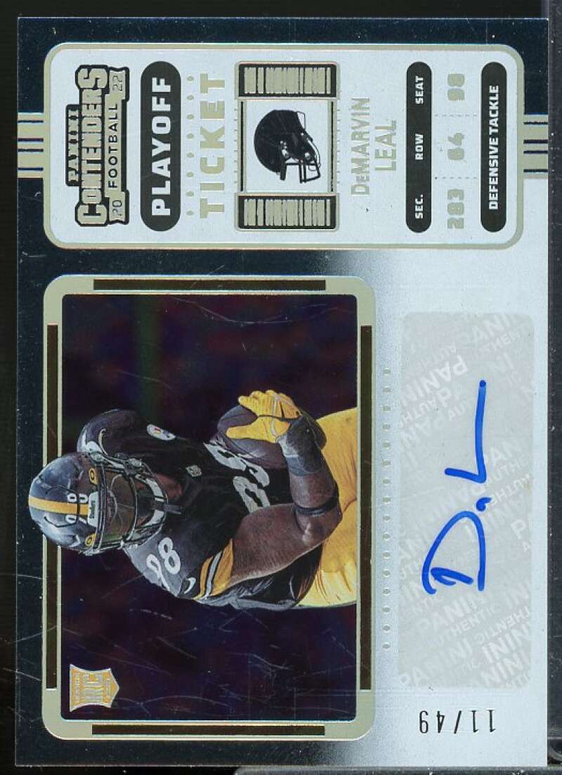 DeMarvin Leal AU Rookie Card 2022 Panini Contenders Championship Ticket #189A  Image 1
