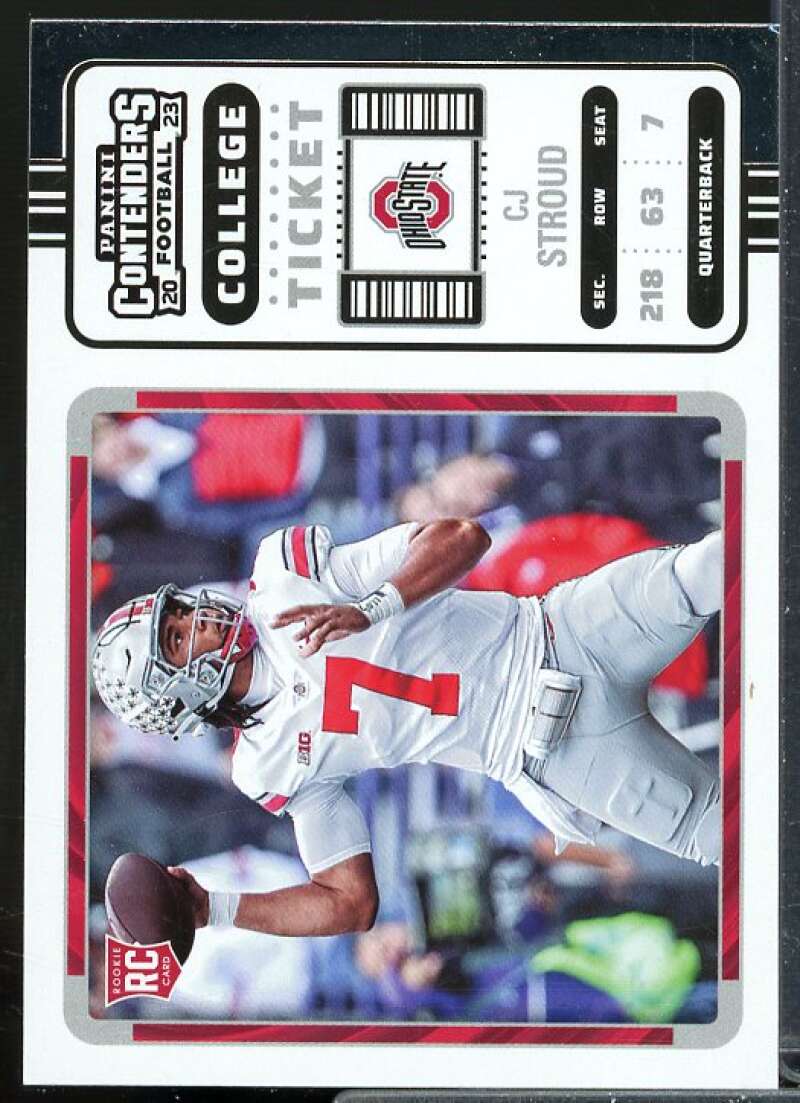 CJ Stroud Rookie 2023 Panini Chronicles Draft Picks Contenders College Ticket #3  Image 1